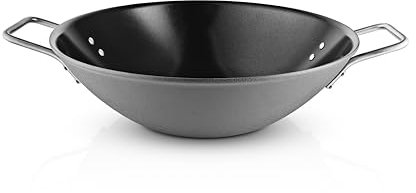 Eva Trio Grey Line Wok en céramique avec revêtement antiadhésif Slip-Let® 5 l 32 cm – Un ustensile de cuisine polyvalent idéal pour les techniques de cuisson asiatiques telles que le mélange de