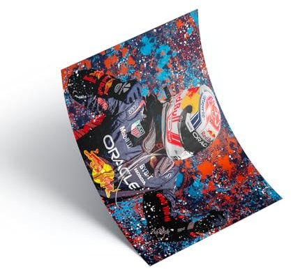 Max Verstappen Gemälde, Max Verstappen Kunst, Max Verstappen Poster, F1 Poster, F1 Wandkunst, F1 Wandkunst, Formel 1 Wandkunst, Rennposter