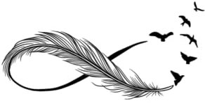 Infini et au delà (8,5cm x 4cm) - Tatouage ephémère homme/femme - Waterproof - Tatouage temporaire 2 semaines - The Flash Tattoo