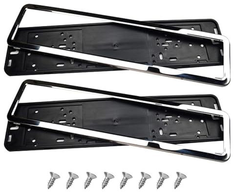 Cars Number Plate Holders for Audi RS4 2017-2021,Rust-proof Durable License Plate Frames Car Accessories,B-Silver