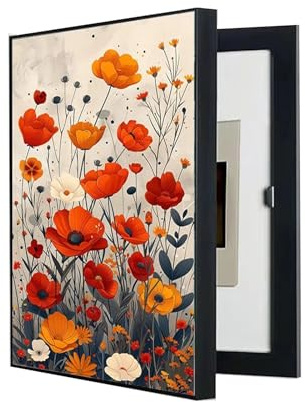 AWSAD Stromzähler Box Dekoration Abdeckung Stromkasten Flip-Cover Dekoratives Bild Verteilerkastens Gemälde Ausblenden für Büro Esszimmer Home Decor(D,50X70CM)