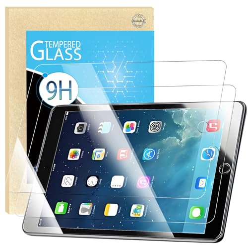 SENCADI Screen Protector for iPad 9.7 inch,2 Packs Tempered Glass Protector for ipad Pro 9.7“ 2016, 9.7“ 2017 2018,iPad Air 2 Air 1, Scratch Resistant, High Sensitivity