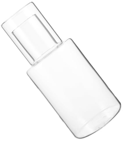 Toyvian Carafe à Eau Transparente avec Verre Grand Pichet Verre Simple pour Table de Nuit Usage Domestique et Bureau