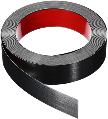 Moulure murale autocollante en acier inoxydable pour plafond, mur, plafond, carrelage, miroir, salle de bains, salon, chambre à coucher, noir brossé 3 cm x 10 m