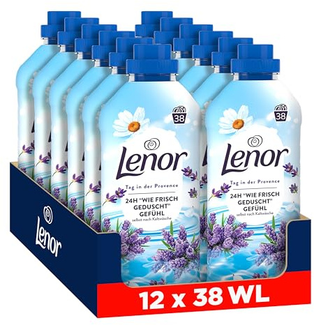 Lenor Weichspüler Ein Tag in der Provence, 12x38 Wäschen | Sorgt für lang anhaltende Frische, weiche Wäsche und ein angenehmes Duftgefühl.