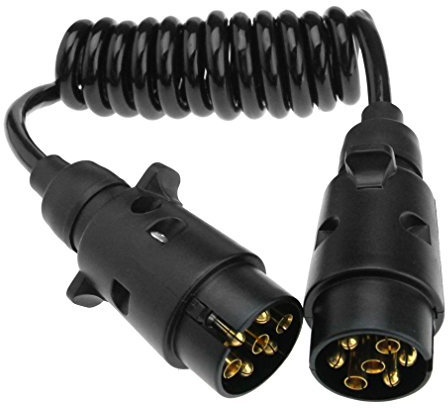 Create idea ADAPTATEUR PRISE ATTELAGE de Remorque 7 broches Extension Cable 1.2m mâle à mâle fil Caravane
