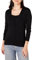Amazon Essentials Jersey Ligero con Cuello de Pico (Disponible en Tallas Grandes) Mujer, Negro, M