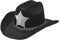 W WIDMANN MILANO Party Fashion 68570 - Minihut Cowboy, Schwarz, Hut, Kopfschmuck, Accessoire, Mottoparty, Karneval
