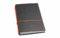 X17 Notizbuch A5, schwarz + orange; Vegan! aus Deutsches Zellulose-Material. Austauschbare Notizhefte (blanko, liniert, kariert, gepunktet) Made in Germany