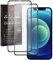 TECHGEAR 2 Stück Matt Schutzfolie Glas kompatibel mit iPhone 12 Mini - Blendschutz Anti Glare 3D Schutzfolie Glas Auflage Full Screen [Vollbildschirm] Matte Schutzfolie Glas