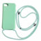 PuYu Zhe Compatible for iPhone 6/7/8 Case,Silicone Crossbody Cover TPU Shell Adjustable Cord Lanyard Slim Stylish Shockproof Case-Mint Green