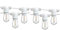 catena luminosa catenaria corda 10 portalampada non pendendi attacchi per lampadine a led E27 (non incluse) da 5mt impermeabile cavo bianco prolungabile decorazioni eventi wedding festa