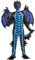 Spooktacular Creations Kind Jungen Schwarz und Blau Drachenkostüm, Drachenflügel und Maske, Halloweenanzug Drachenanzug für Jungen für Halloween-Partys, Cosplay-S
