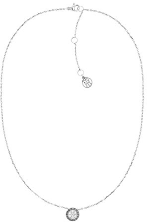 Tommy Hilfiger Jewelry Halskette mit Anhänger für Damen aus Edelstahl mit Kristallen - Erhältlich aus Gold oder Silber