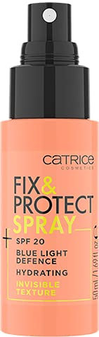 Catrice Fix & Protect Spray, Gesichtsspray, transparent, für Mischhaut, schnelltrocknend, fixierend, strahlend frisch, matt, natürlich, transluzent, vegan, Nanopartikel frei (50ml)