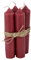 4er Pack Stabkerzen H:11 cm Ø:2,2 cm div. Farben Brenndauer 4,5 Stunden Kerze Advent Weihnachten Deko, Farbe:Rot