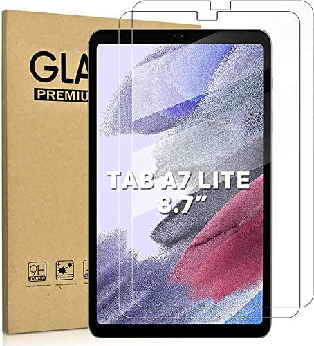 KATUMO - Protector de pantalla para Samsung Galaxy Tab A7 Lite de 8,7 pulgadas, dureza 9H, antiarañazos, sin burbujas, vidrio blindado para Samsung Tablet A7 Lite