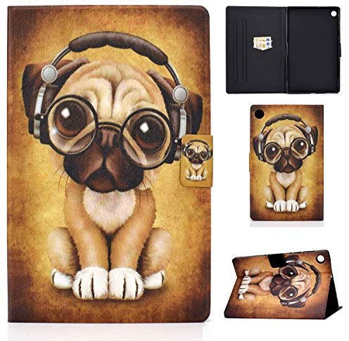 CASAFUNY Funda para Samsung Galaxy Tab A8 2022/2021 Protectora Carcasa Galaxy Tab A8 10.5 con Soporte y Auto Sueño/Estela para Samsung Galaxy Tab A8 SM-X200/X205/X207, Perro Amarillo