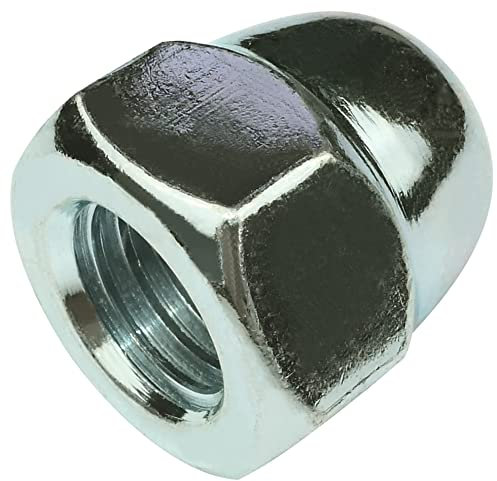 AERZETIX - C58273 - Juego de 5 - Tuercas ciegas M14 - hexagonales 6 lados - forma elevada hueco - rosca métrica hembra - en acero - color plata
