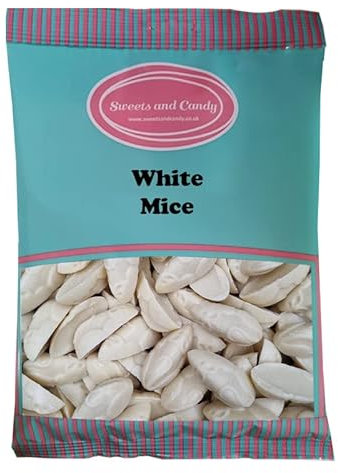 Sweets and Candy® White Mice 1Kg - Retro Creamy White Chocolate Flavour Candy Pieces - Shaped Like Mice - Bulk 1 Kilo Bag - Traditional Pick and Mix Share Size Bags