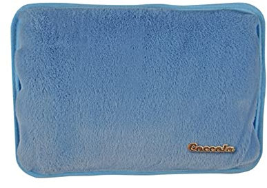 Virsus Borsa Acqua Calda Elettrica, Scaldotto con Tasca Scaldamani e rivestimento in pile. Scaldino per crampi, sollievo dal dolore e artrite, idea regalo per l'inverno (Coccola Celeste)
