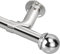Eson Casa Vorhangstange Ausziehbar 120-210cm, Dia 19mm Verstellbare Metall-Gardinenstange mit Kugelenden für Ösenvorhänge, Elegante dekorative Vorhangstange mit Verdunkelung, Nickel gebürstet