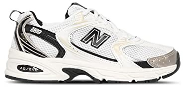 New Balance Unisex Oxford-Gewebe, glänzend weiß, 42.5 EU