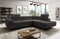 MODERNO Ecksofa mit Schlaffunktion aus Cord - Big Sofa ASTORP - Couch L Form - Schlafsofa mit Bettkasten und Kopfstützen - 277x203x100 cm - Rechts - Graphit - Poso 34