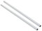 QUARKZMAN 12.2 Pouce Long M10 Filetage Tige Fileté Creuse Lampe Tuyau Mamelon x 2PCS Tous Filetage Creux Centre Quincaillerie pour Suspendus Plafond Ventilateurs, [Argenté, Zinc Alliage]