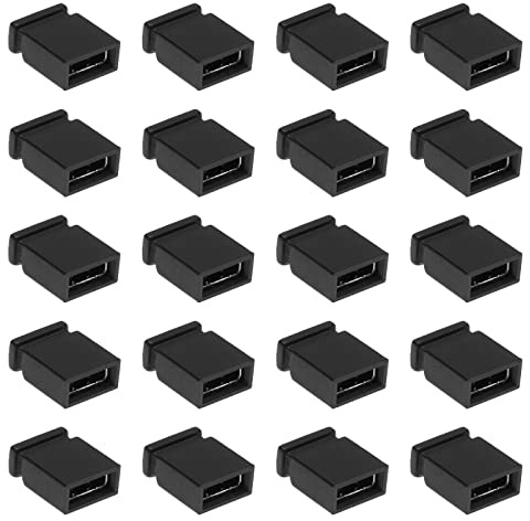 ECSiNG 300 Stück 2,54 mm Standard Jumper Block Abdeckungen 2,54 mm Jumper Cap Leiterplatte Mini Jumper Cap Connector Zubehör für Festplatten Leiterplatte