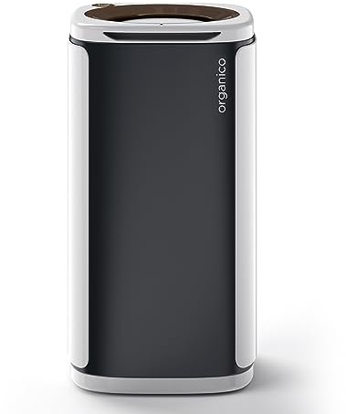 Kobra Wahee Abfalleimer, Design Abfalleimer, organischer Abfallsammler, 60 Liter, Behälter für Innen- oder Außenbereich, mit Magneten, 100 % Made in Italy (Nussbraun)