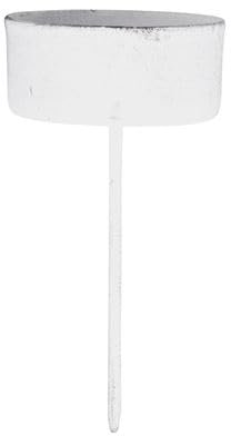 Seaside No.64 - Kerzenpieker für Stabkerzen/Kerzenspiess für Teelichter - im 4er Set aus Metall - Shabby, Vintage-Look für deinen Adventskranz - Tischgesteck oder Topfdekoration (weiß, Teelicht)