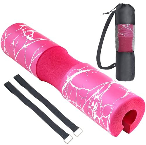 Dickplay Langhantel-Pad, Kniebeugenpolster, bequem, extra dicke Schaumstoffpolsterung für Hüftstoß, Fitnessstudio, Fitness, Workout, strapazierfähig, Gewichtheben, bequeme Kniebeugen, Ausfallschritte,