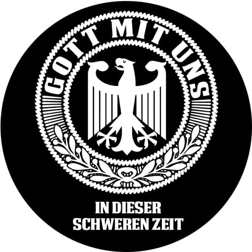 Sammys Shirt Store Gott mit Uns in Dieser schweren Zeit Aufkleber 4,5 cm