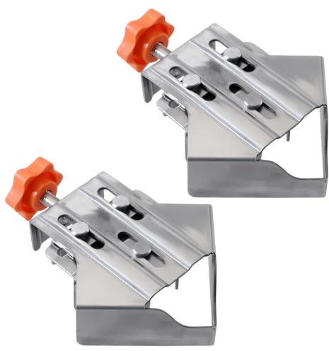 2 tenditori angolari, in acciaio inossidabile a 90 gradi, con pino swing, manico singolo, morsetto angolare per lavori di legno, ingegneria, cornice portafoto