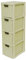 SIDSONS Small Rattan Effect |4 Drawer Storage Tower Unit| A5 Size Desktop Tabletop Office Home School Organizer For Stationary Cosmetic Jewellery - Cream Colour - 62cm (H) x 25cm (D) x 19cm (W)