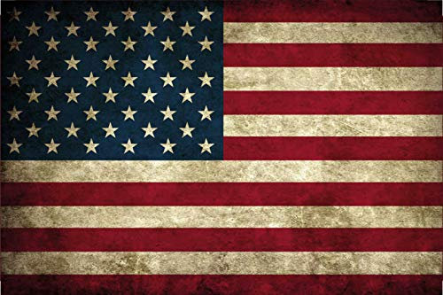 DekoDrom® Holz Schild 20x30 cm Flagge USA Fahne Amerika Stars and Stripes Tafel Wand Deko Bar Kneipe Cafe Sammler Geschenk