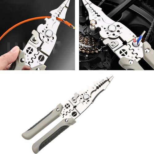 2024 New Arrival Multifunctional Wire Stripper Crimper Cable Cutter Pliers, Professional Electrical Wire Stripping Tool, Wire Stripper Tool, Stainless Steel Wire Stripper (1PCS)