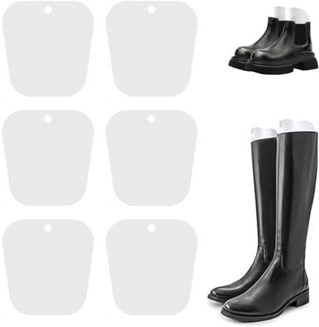 Insertos de Formas de Botas, Soporte de Botas, Moldeador de Botas, Soportes de Botas Altas Plastico, Hormas de Botas, Árboles de Botas Largas, para Mujeres Hombres, Blanco, 10 Pulgadas, 6 Piezas