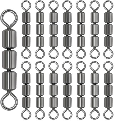 15 Stück Länge 14MM Wirbel Dreifachwirbel Angelwirbel Forellenwirbel Angelzubehör Forellenköder Angeln Wirbel