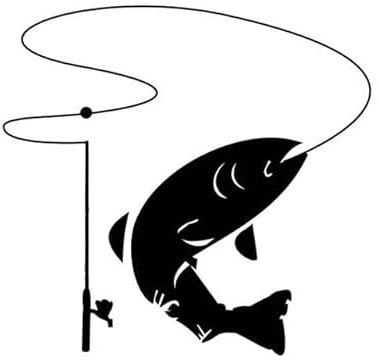 14x13.3CM ich Fische Angler Angeln Forelle Lachs Auto Aufkleber Mode Dekorative Fenster Windschutzscheibe Aufkleber Auto Stoßstange Wand Motorrad Fahrrad Dekorative Aufkleber