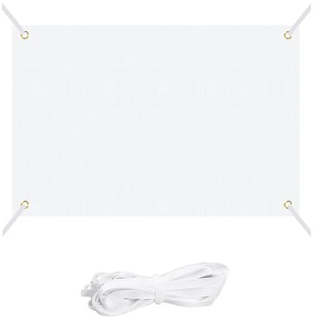 YapitHome Pancarta En Blanco Para Pintar,150x100cm Pancarta en Blanco Grande,Banner Personalizado con 10m de Cordón para Bodas, Fiestas, Aniversarios, Navidad, Cumpleaños