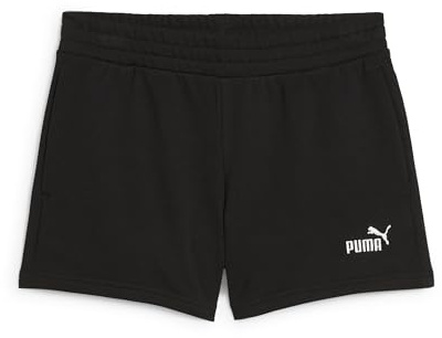 PUMA Damen ESS Small No. 1 Logo 4'' Shorts TR Gestrickte Shorts, PUMA Black, XS