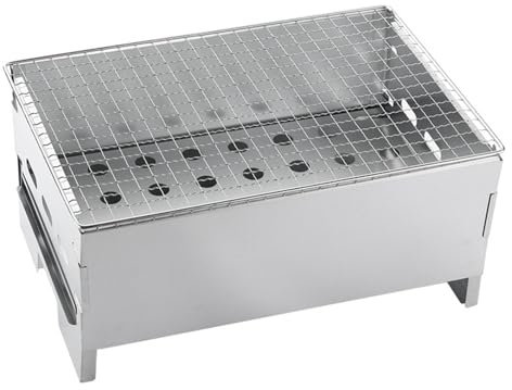 Barbacoa de carbón vegetal para exteriores, horno de barbacoa portátil, horno de carbón para exteriores, con soporte de mesa estable para senderismo, excursiones, picnics, campamentos