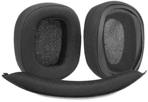 G933 Ohrpolster & Kopfbügel Ersatz Kompatibel mit Logitech G935, G635, G933, G933S, G633, G633S Gaming Headsets Ohrpolstern+Kopfbügel Kissen (Atmungsaktiver Stoff/Hochwertiger Schaumstoff)