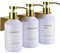 Janxin 3 Stück Seifenspender wandbefestigung, 500ml, Wall No Drilling, Seifenspender Weiß, Detergent Dispenser for Kitchen and Bathroom (Weiße Flasche + Goldkopf)