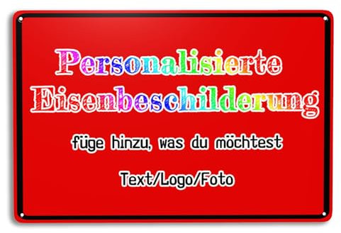 Blech-Schild selbst gestalten, Metall-Poster mit Foto und Text bedrucken, wetterfestes Metallschild, personalisierte Warnschilder aus Metall, Gartenschilder, Parkschilder, dekorative Schilder.