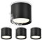 KYOTECH LED Aufbauspots IP44 - Ø84*65mm Deckenspots Schwarz Matt - 6W 550LM GX53 LED Aufbaustrahler - Aluminium 3000K Warmweiß Aufputz 230v Aufbauleuchte Deckenlampe für Bad Badezimmer 4 Stück
