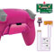eXtremeRate Konfiguriert Rise V3 Remap Kit für ps5 Controller BDM-030/040/050, Upgrade Board & Gummiert Grips Case Rückgehäuse & Back Paddles Zubehör für ps5-Nova Pink