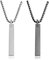 kitudaty Quader Edelstahl Halskette für Herren, 2 Stück Halskette Herren, Stabile Kette, für Schlangenkette Halskette Set Länge 60cm Stahlfarbe/Schwarz, für Männer Damen Schmuck Geschenk